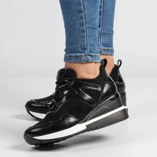 Vinceza Czarne sneakersy półbuty damskie 10743 - - Półbuty damskie - miniaturka - grafika 1