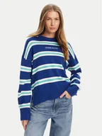 Swetry damskie - Guess Jeans Sweter W4BR09 Z3HM1 Niebieski Regular Fit - miniaturka - grafika 1