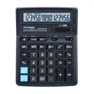 Kalkulatory - Kalkulator 16 pozycyjny DONAU TECH K-DT4161-01 199x153x31mm czarny /K-DT4161-01/ DN1173 - miniaturka - grafika 1