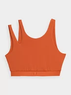 Koszulki sportowe damskie - 4F Top sportowy w kolorze pomarańczowym - miniaturka - grafika 1