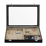 Pudełka i szkatułki - Szkatułka Pudełko Etui Organizer Na Biżuterię E7 - miniaturka - grafika 1