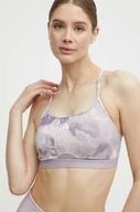 Bielizna sportowa damska - adidas Performance biustonosz sportowy kolor różowy wzorzysty - miniaturka - grafika 1