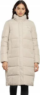 CALVIN KLEIN JEANS BEŻOWA PIKOWANA KURTKA Z ZAMKIEM DO KOLAN S JXA - Moda i Uroda OUTLET - miniaturka - grafika 1