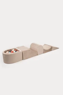 Piankowy plac zabaw + mały basen - beżowe + 80 piłek MORSKIE - Suche baseny - miniaturka - grafika 1