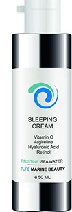 Bleu & Marine Bretania - Krem na Noc z Kwasem Hialuronowym, Argireline, Witaminą C | Redukuje Worki, Zwiotczenie Powieki | Rozjaśnia Cienie | Bio-Białka, Kolagen Morski, 50ml - Kremy do twarzy - miniaturka - grafika 1