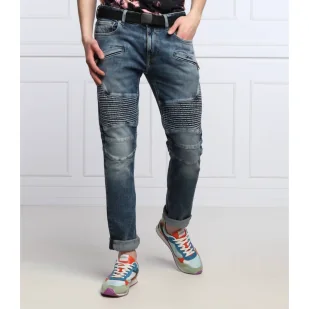 GUESS Jeansy PIN TUCK MOTO | Slim Fit - Spodnie męskie - miniaturka - grafika 1