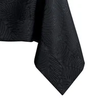 Obrusy i serwetki - Obrus Gaia Czarny Tłoczony Roślinny 120x180 AmeliaHome - TCLOTH/AH/GAIA/BRD/BLACK/120X180 - miniaturka - grafika 1