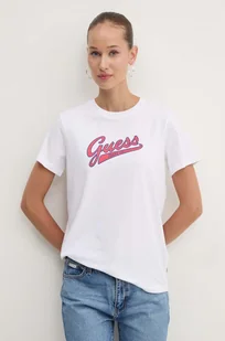 Guess Jeans t-shirt damski kolor biały W4YI13 J1314 - Koszulki sportowe damskie - miniaturka - grafika 1