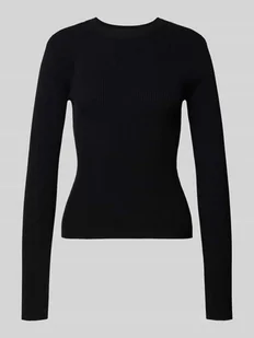 Sweter o kroju slim fit z dzianiny z mieszanki wiskozy model ‘MIRA’ - Swetry damskie - miniaturka - grafika 1