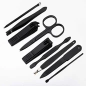 Akcesoria do paznokci - Molly Lac Zestaw 9 akcesoriów kosmetycznych do manicure, pedicure i regulacji brwi w korkowym etui - CC044 - miniaturka - grafika 1