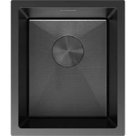 Zlewozmywaki - Mexen Trixo zlewozmywak stalowy 1-komorowy 370 x 440 mm, czarny HC - 6412371000-70HC - miniaturka - grafika 1