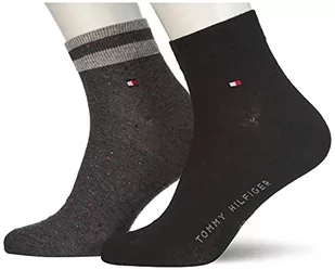 Tommy Hilfiger Męskie skarpety Neppy Quarter, czarny, 43 EU - Skarpetki męskie - miniaturka - grafika 1