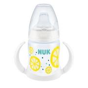 Butelki dla niemowląt - NUK BUTELKA 150 ML FRUITS USTNIK SILIKONOWY + UCHWYT 66037-uniw - miniaturka - grafika 1