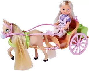 SIMBA Evi Love Lalka Evi w bryczce z koniem + akcesoria - Lalki dla dziewczynek - miniaturka - grafika 2