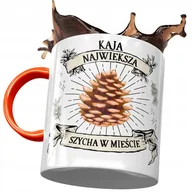 Kubki - Kubek Pomarańczowy Dla Kai Koleżanki Żony Prezent z Nadrukiem ze Zdjęciem + Opakowanie na prezent (wzór 02) - miniaturka - grafika 1