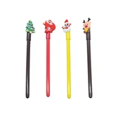 Ozdoby bożonarodzeniowe - Długopis świąteczny 17 cm 4 sztuki mix wzorów - miniaturka - grafika 1