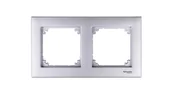 Klawisze i ramki - Schneider MERTEN RAMKA DWUKROTNA M-PLAN ALUMINIUM SYSTEM M MERTEN MTN486260 - miniaturka - grafika 1