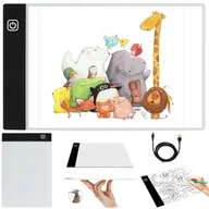 Zabawki kreatywne - ULTRACIENKI PRZENOŚNY PODŚWIETLANY PANEL LED A4 TABLET DO RYSOWANIA - miniaturka - grafika 1
