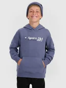 Bluzy dla chłopców - 4F Bluza dresowa nierozpinana z kapturem chłopięca - granatowa 164 (13-14 lat) - miniaturka - grafika 1