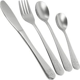 Fackelmann Komplet sztućców dla dzieci 4 el. Safari Nirosta - Sztućce dla dzieci - miniaturka - grafika 1