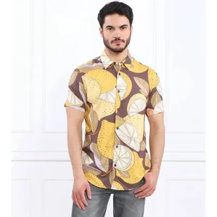 GUESS Koszula SS ECO RAYON LEMON P Slim Fit - Koszule męskie - miniaturka - grafika 1