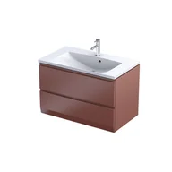 Szafki łazienkowe - Szafka łazienkowa pod umywalkę Oristo Brylant Uni 80 cm czerwony mat OR36-SD2S-80-19-V3 - miniaturka - grafika 1