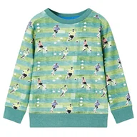 Bluzy dla dziewczynek - Bluza dziecięca, jasnozielony melanż, 128 - miniaturka - grafika 1