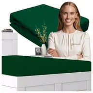 Prześcieradła dla dzieci - PPrześcieradło Z Gumką 70x140 100% Bawełniane JERSEY Grube Polskie Butelka Ciemna - miniaturka - grafika 1