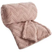 Koce - Koc EUROFIRANY D91 Jodła 70 x 160 cm Pudrowy - miniaturka - grafika 1