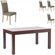 Stoły z krzesłami - Zestaw Stół Seweryn + Krzesła Norbert Halmar 4, Dąb Sonoma / Beż / Krem Eco Skay, Dąb Sonoma - miniaturka - grafika 1