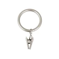 Akcesoria do wystroju okien - Kółka z żabką satyna nikiel 25 mm 10 sztuk Bojanek - miniaturka - grafika 1