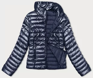 PIKOWANA KURTKA DAMSKA ZE STÓJKĄ GRANATOWA (16M9110-215) - J STYLE - Kurtki damskie - miniaturka - grafika 1
