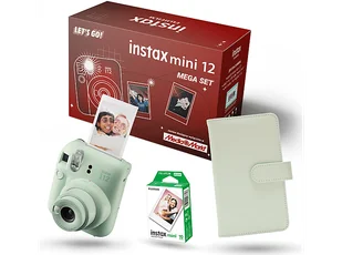 FUJIFILM Instax mini 12 Mega Set ( Album + wkłady) zielony - Aparaty natychmiastowe - miniaturka - grafika 1