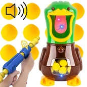 Place zabaw - GRA ZABAWKA DLA DZIECI GŁODNA KACZKA STRZELANIE DO CELU PISTOLETY Z KULKAMI - miniaturka - grafika 1