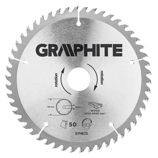 GRAPHITE Tarcza do pilarki, widiowa, 190 x 30 mm, 50 zębów - Akcesoria do elektronarzędzi - miniaturka - grafika 1