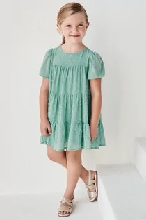 Sukienki - Mayoral Mayoral sukienka dziecięca kolor turkusowy mini oversize - grafika 1