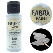 Zabawki kreatywne - Farba do tkanin Jasnych i Ciemnych Srebrna Aureo 59ml - miniaturka - grafika 1
