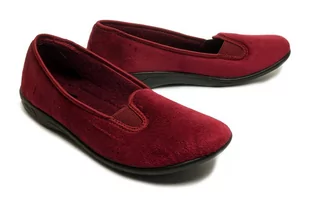 ADANEX SAP28 SARA 24464 BU/CZ burgund/czarny, kapcie/baleriny damskie - Adanex - Kapcie damskie - miniaturka - grafika 1