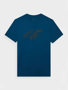 Męski t-shirt z nadrukiem 4F 4FWMM00TTSHM2257 - turkusowy - Koszulki sportowe męskie - miniaturka - grafika 1