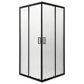 Kabiny prysznicowe - Kerra Soho Square Black 80 Kwadratowa kabina prysznicowa bez brodzika - miniaturka - grafika 1