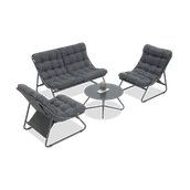 Meble ogrodowe - Zestaw ogrodowy VISTA CAFFE Dark Grey - Focus Garden - miniaturka - grafika 1