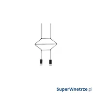 Lampy sufitowe - Lampa wisząca 37x150cm King Home Flusso czarno-srebrna 91905 - miniaturka - grafika 1