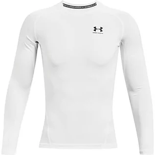 Koszulki męskie - Under Armour Under Armour Męska koszulka Heatgear Armour Compression biały White/Black (100) S 1361524-100-Small - grafika 1