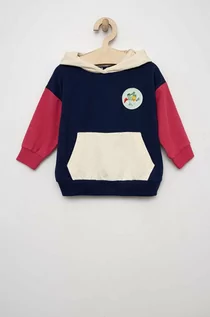 Bluzy damskie - Fila bluza dziecięca kolor granatowy z kapturem wzorzysta - grafika 1
