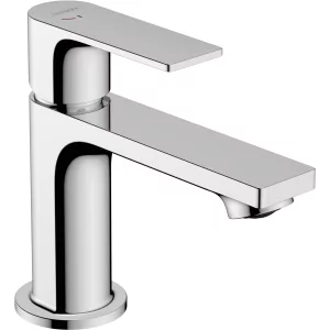 HANSGROHE 72587000 Rebris E Jednouchwytowa bateria umywalkowa 80 CoolStart  EcoSmart+ z kompletem odpływowym Chrom - Baterie umywalkowe - miniaturka - grafika 1