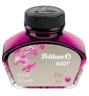 Naboje i atramenty - Atrament 4001 do pióra wiecznego 62,5ml różowy PELIKAN - miniaturka - grafika 1