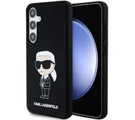 Etui i futerały do telefonów - Karl Lagerfeld KLHCS24SSNIKBCK S24 S921 hardcase czarny/black Silicone Ikonik - miniaturka - grafika 1
