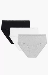 3-pack figi damskie Classic 3CLP-004-CZA/BIA/SZMJ, Kolor czarno-biało-szary, Rozmiar M, ATLANTIC - Intymna - Majtki damskie - miniaturka - grafika 1