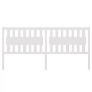 Lumarko Wezgłowie łóżka, białe, 205,5x4x100 cm, lite drewno sosnowe - Inne meble do sypialni - miniaturka - grafika 4