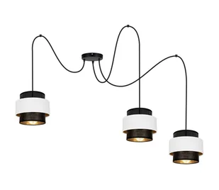Żyrandol na lince NESS 3xE27/60W/230V czarny/biały - Lampy sufitowe - miniaturka - grafika 1